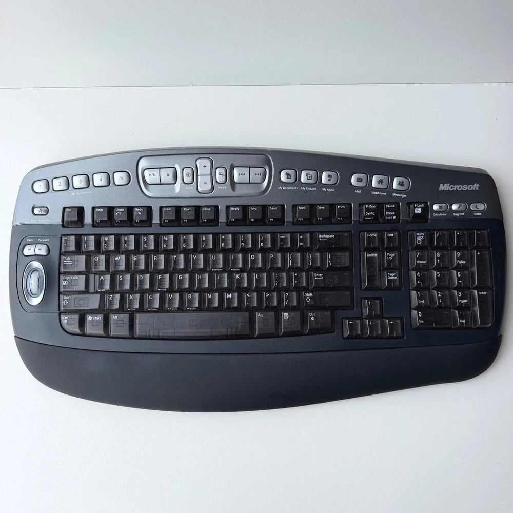 Microsoft Wireless Desktop Elite Ergonomic Keyboard Model 1011 *Missing Dongle*